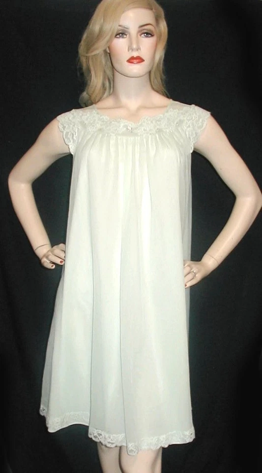 Conjunto PEIGNOIR VERDE COMO NUEVO AÑOS 60 Gasa Negligee SM Retro Babydoll SHADOWLINE Foto 3 de 4