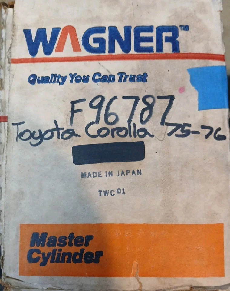 Nuevo de Lote Antiguo Toyota Master Cylinder - Wagner F96787 1975-1976 Corolla Foto 4 de 4