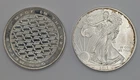 (Lot of 2) - 1 oz .999 Fine Silver Coins Rounds Bullion - (American Eagle, OPM)