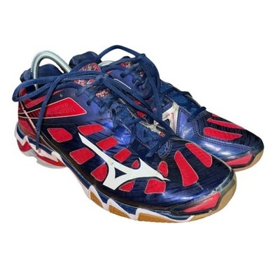 Mizuno Wave Lightning Z3 Womens 12 Pre-Owned Volleyball Shoes Sneakers Navy/Red
