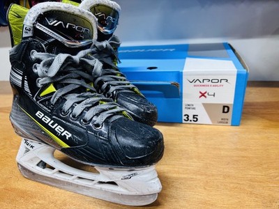 Bauer Vapor X4 Ice Hockey Skates JR 3.5 with upgraded Bauer FLY-X Blades