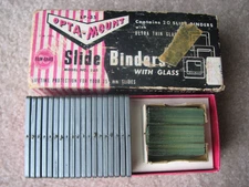 OPTA-MOUNT Glass Slide Binders Transparency Vintage Complete Box