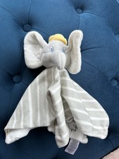 Disney Primark Dumbo Elephant Baby Plush Comforter Soft Toy Blankie Striped 