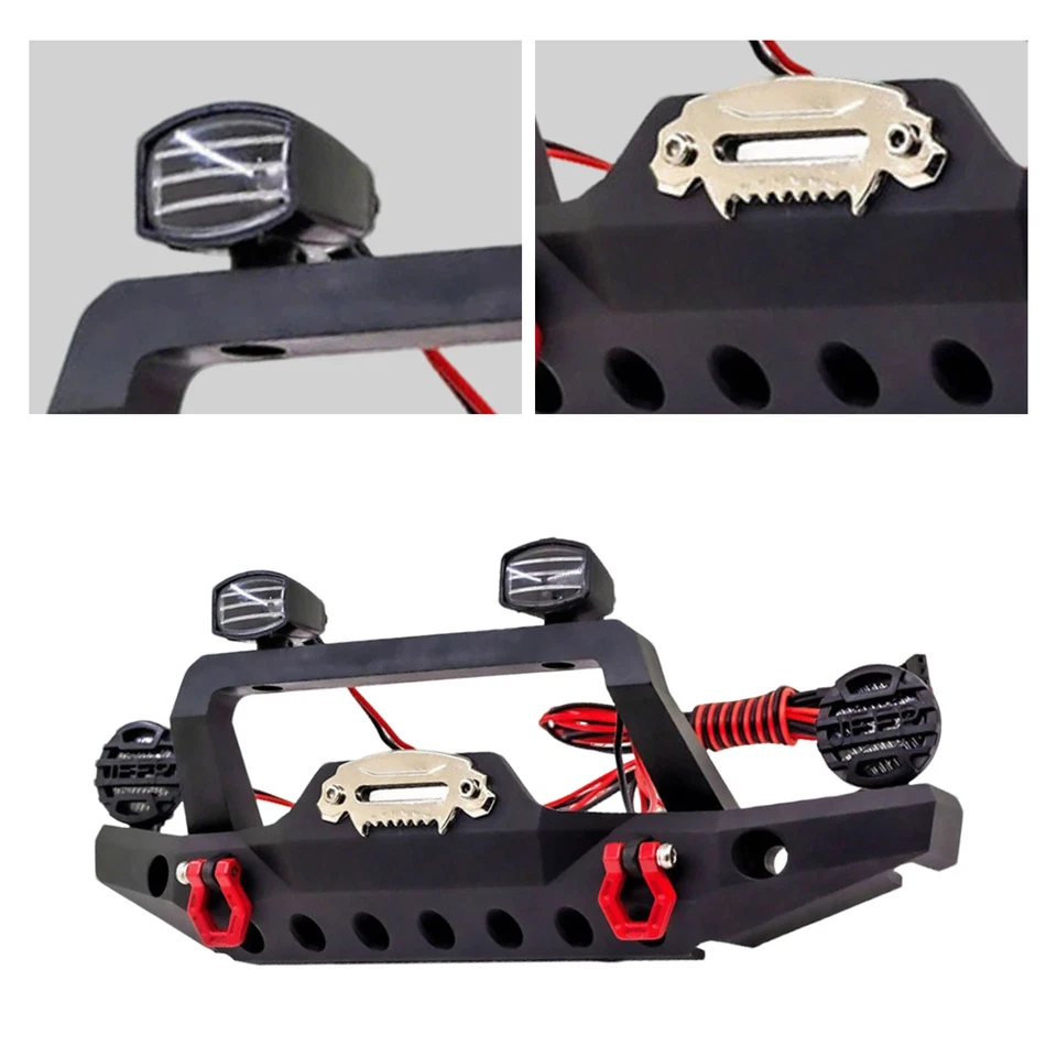 1/10 Metal Front Bumper For TRX4 Axial SCX10 III AX103007 RC Crawler Parts - Image 2 of 4