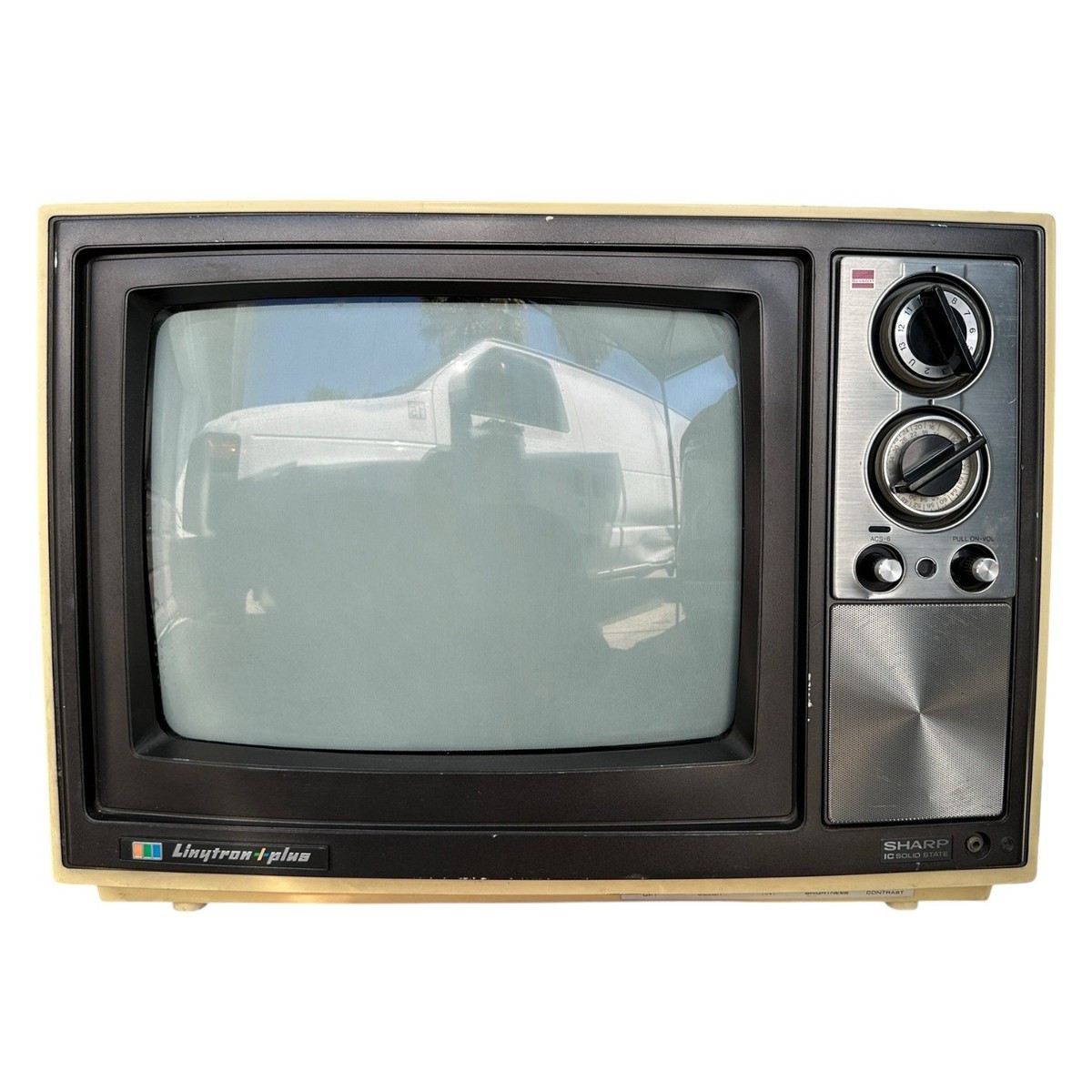 テレビ SHARP Vintage 1975 Sharp Lynetron Plus C-1353 Color TV Retro IC Solid