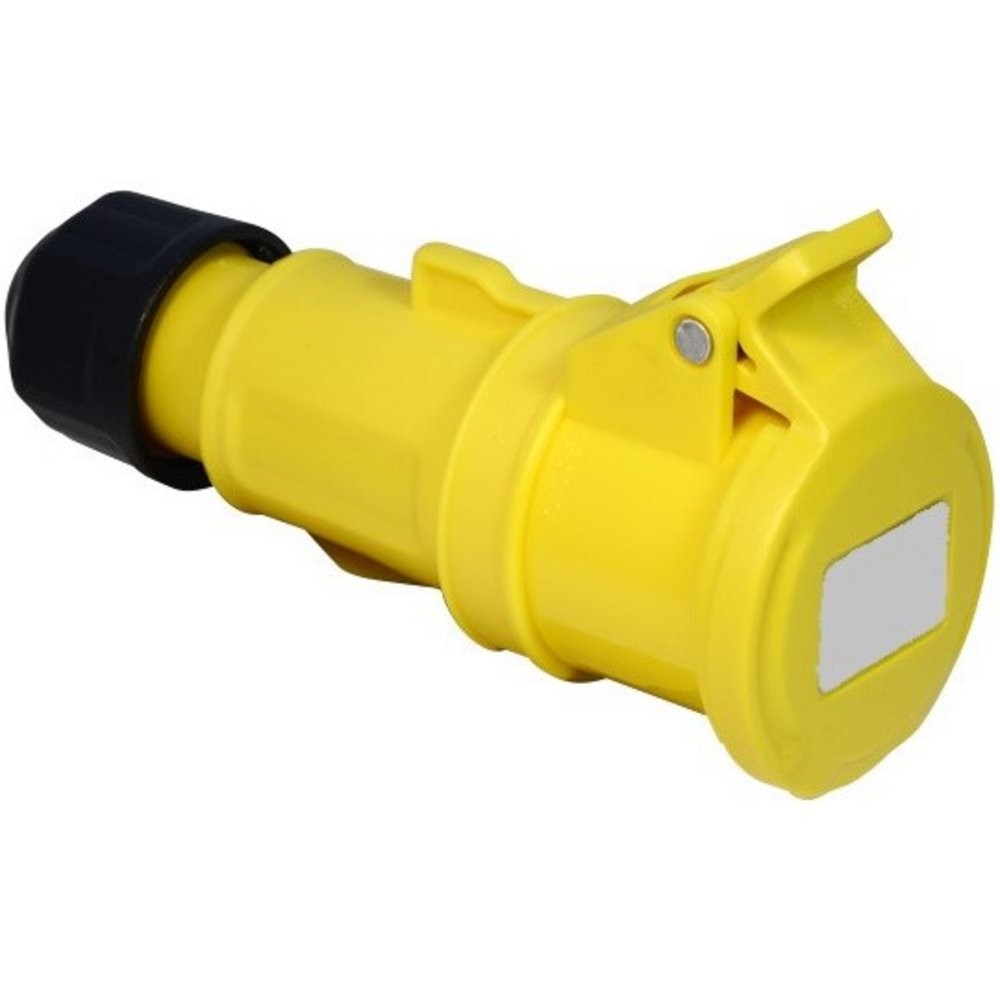 (W7.3) 23102 - Famatel 32A Industrial Connector, 110V, 2P+E, IP44, Yellow