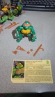 1988 TMNT Ninja Turtles Michelangelo Figure Playmates Vintage With Card