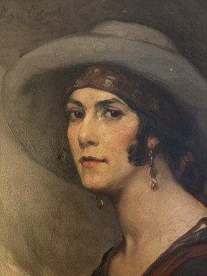 Eine atemberaubende ? Französisches antikes Öl Portrait Gemälde einer schönen Dame / Frau. 