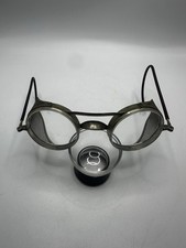 Vintage CESCO Motorcycle / Safety Goggles - Mesh Sides, Clear Lenses Marked CH 