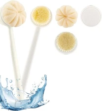 İNOVER 3 in1 Long Handle Shower Sponge Brush Set,Body Brush,Leg Brush,Bath Spon