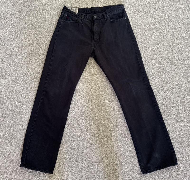 Polo Ralph Lauren Jeans Mens Size 34x32 Black Classic 867 Straight Leg