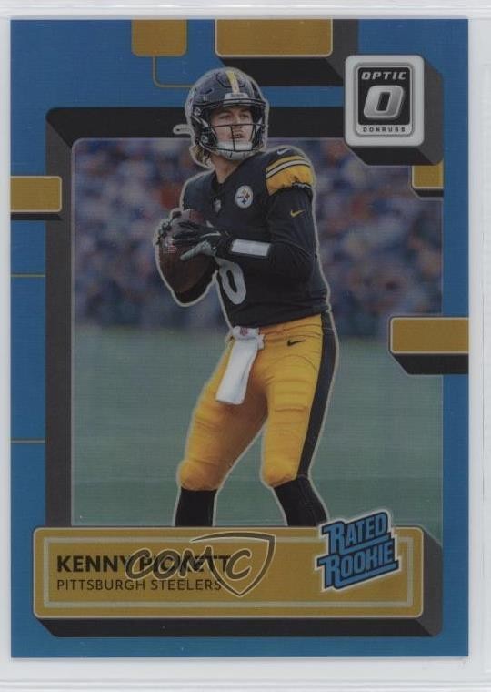 2022 Panini Donruss Optic Rated Rookie Aqua Prizm /299 Kenny Pickett #201 1co7