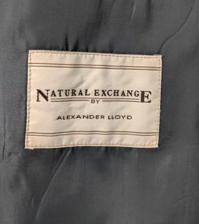 Vtg Natural Exchange Alexander Lloyd Blazer 60R Shetland Wool Windowpane Plaid - product detail image 2