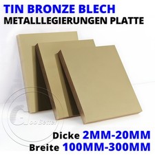 Tin Bronze Blech Platte Metallplatte 2mm bis 20mm Dicke, 100mm bis 300mm Breite