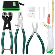 10Pcs Heavy Duty Glass Cutters Tools Kit, Wheeled Glass Tile Nippers Glass Ru...