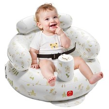 QPAU Inflatable Baby Seat with Safety Harness for Babies 3 Months  Up Floor
