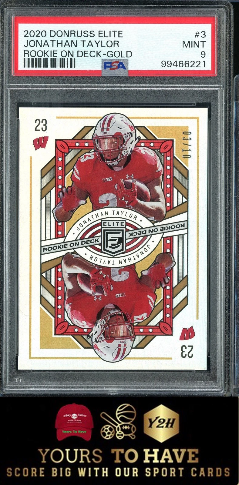 Jonathan Taylor Panini Donruss Elite Rookie on Deck #3 Gold