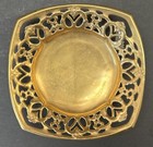Rosenthal Bavaria Gold -Gilded reticulated Trinket Dish Porcelain Saucer 6”