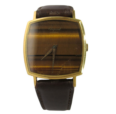 Chopard 18K Yellow Gold Tiger's Eye Dial Automatic Vintage Watch 20321