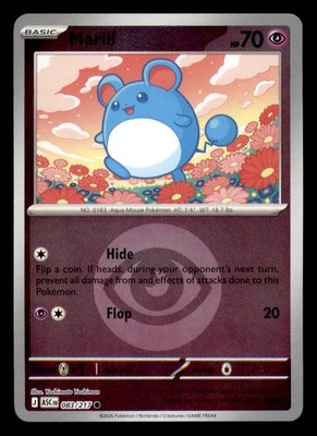 Marill (Energy Symbol Pattern) 083/217 Ascended Heroes Reverse Holo NM Pokemon