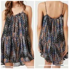 Forever 21 Multicolor Sleeveless Mini Shift Women's Dress Medium NWT