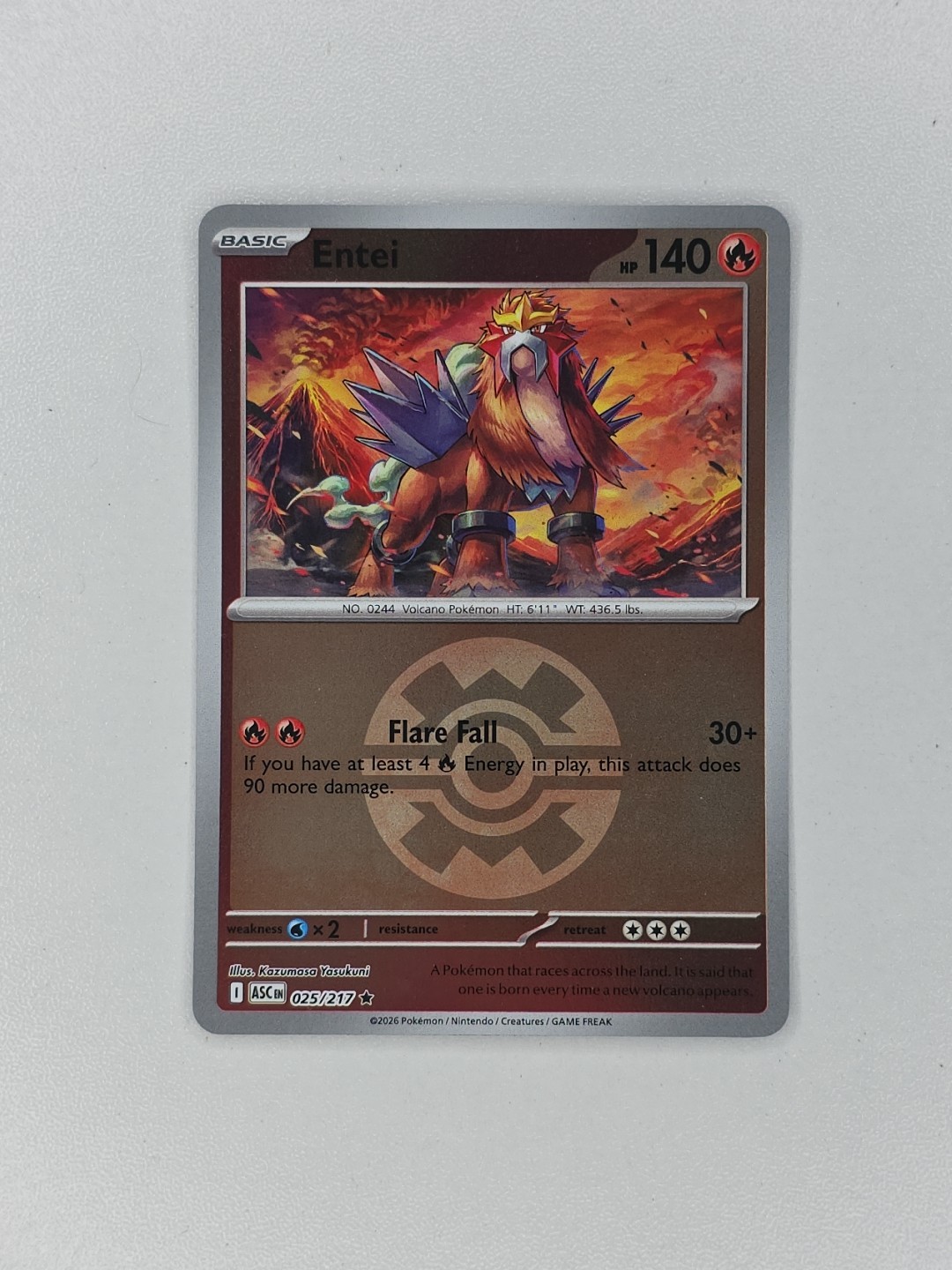 Entei (Quick Ball) 025/217 Me: Ascended Heroes Reverse Holo