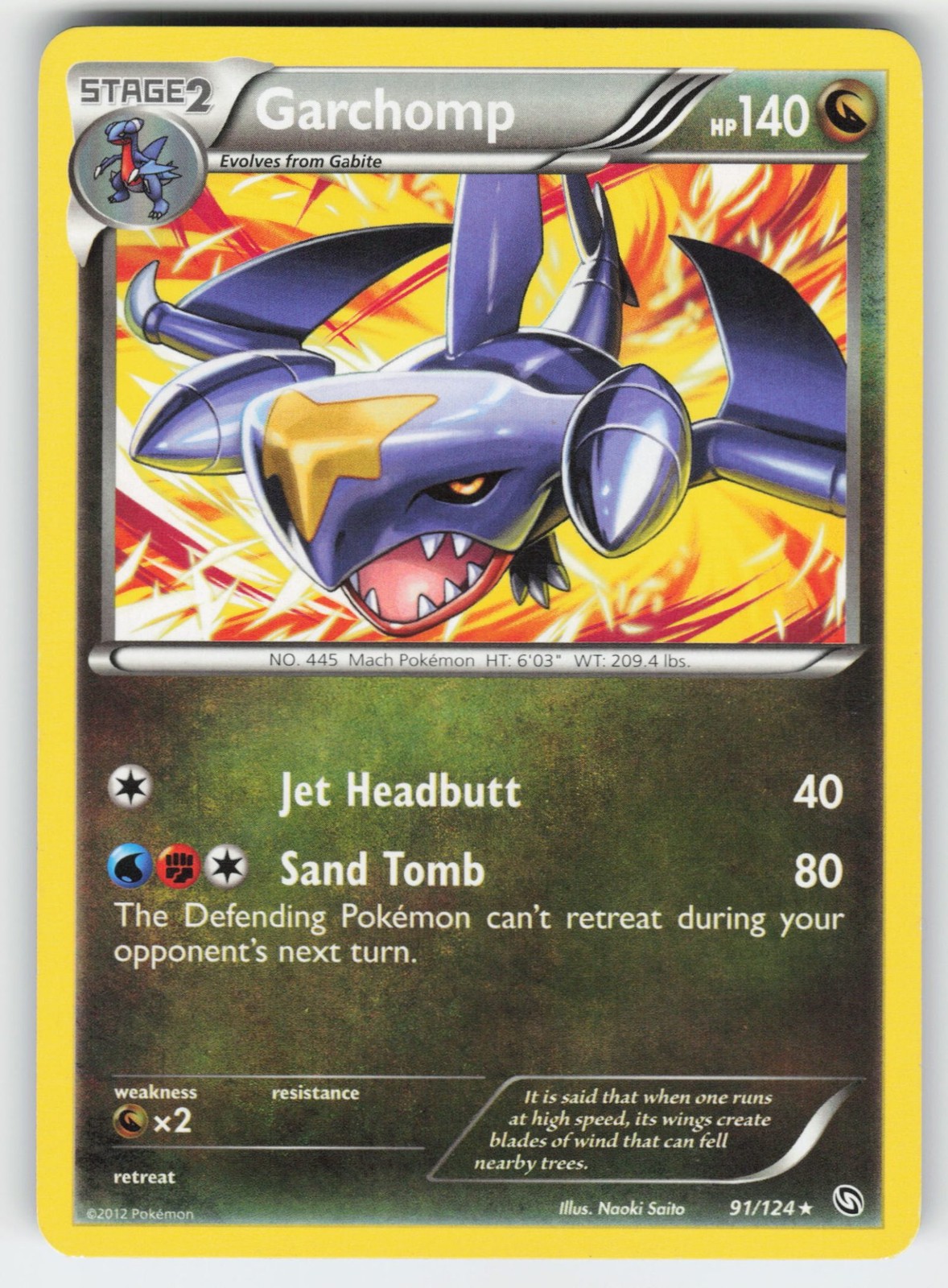 Garchomp (91) 91/124 Rare Dragons Exalted Pokemon MP