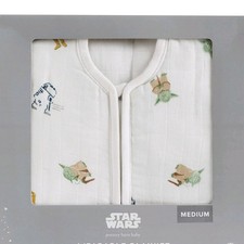 Pottery Barn Kids Star Wars Medium Wearable Blanket White Green Gold Blue