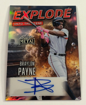 Braylon Payne 2026 Leaf Metal Explode Onto The Scene AUTO Autograph RC Card /8