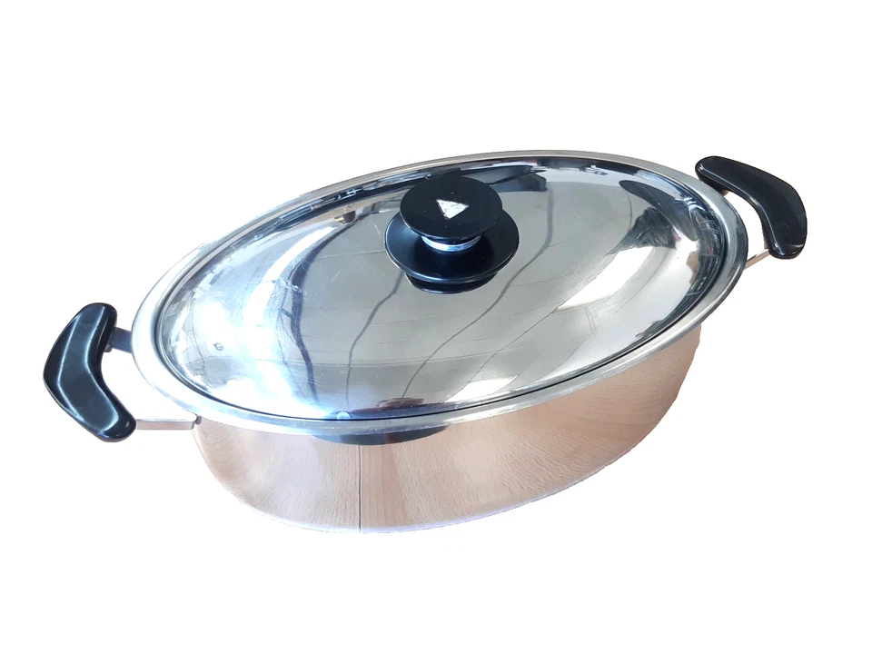 AMC #5 5,5L Bräter oval Gänsebräter Bratentopf Kochtopf Kasserolle 37cm