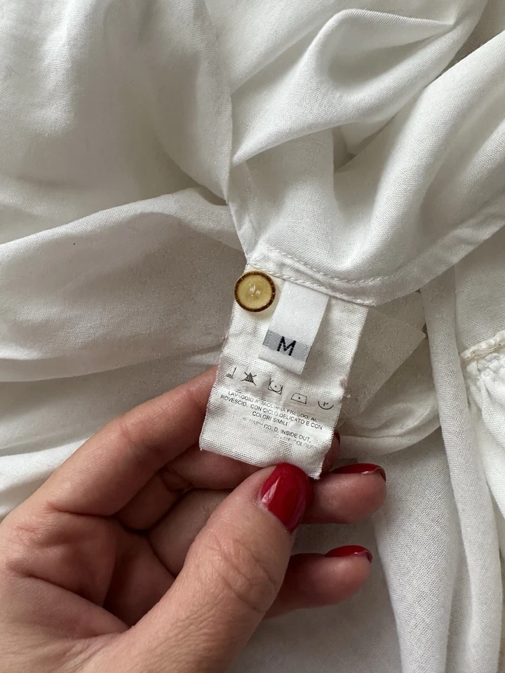 Marithe Francois Girbaud Ladies Avant Garde White Long Sleeve Dress Size M - Image 3 of 4