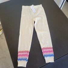 Janie and Jack Girl Fair Isle Sweater Jogger Cream and Sugar Size 6