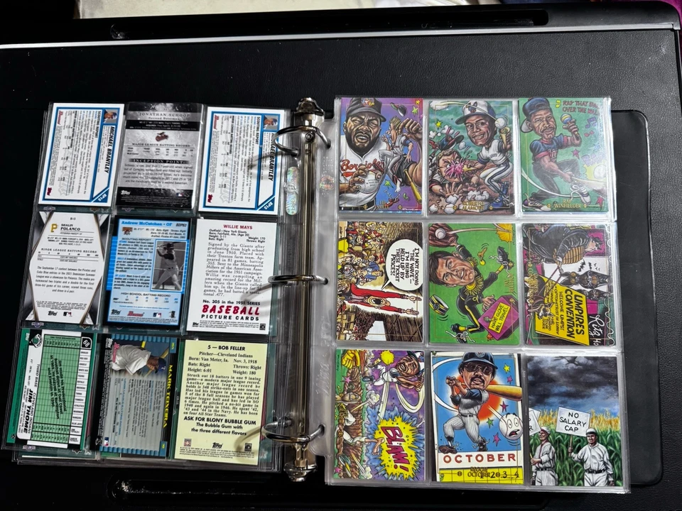 Lote de 315 - Tarjetas de béisbol en carpeta - Estrellas/Novatos/Insertos/HOFers - Autos Foto 4 de 4