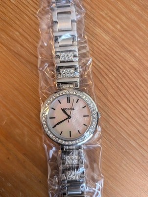 Fossil BQ3182 Karli Three-Hand Watch New Fossil Karli MOP Silver-Tone Stainless Steel Pink  main image 3