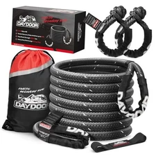 Kinetic Recovery Rope Kit with 2 Soft Shackles, 1" x 30ft, 38,500Lbs Break 