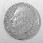 1946 S Roosevelt Dime 90% Silver 10c US Coin Very Fine Details #9685