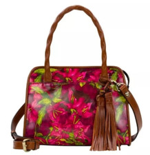 Patricia Nash Small Paris Leather Convertible Satchel Bouganvilleas NWT