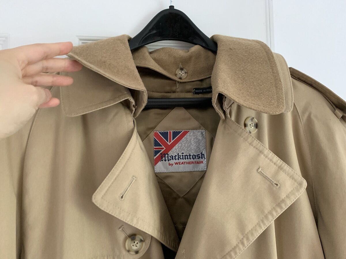 Mackintosh Weather Fair Overcoat Trench Coat Wool Blend Mackintosh Weather Fair Overcoat Trench Coat Wool Blend