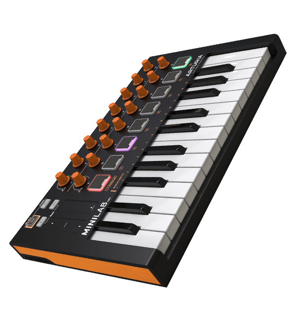 Arturia MiniLab MKII 25-Key USB MIDI Controller Keyboard (Orange