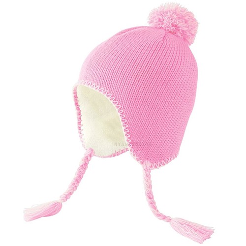 NEU QUASTE PERU MÜTZE EINFACH GESTRICKT WACKELOHR BEANIE WARME WINTERBOMMEL WOLLKAPPE - Bild 3 von 3