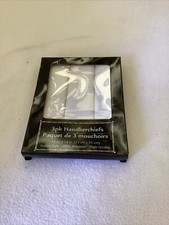 Vtg 1970's Package of Men's Handkerchiefs 3 Pack 100 polyester new in packaging