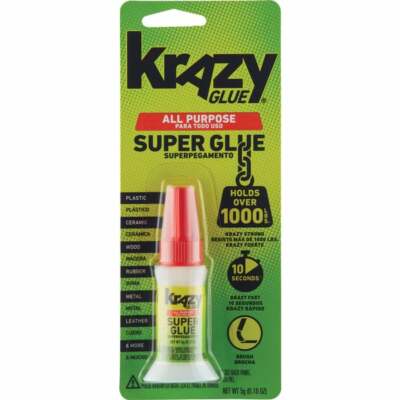 (2 PACK)  Original Krazy Glue Crazy Super Glue  Instant Repair 5g BRUSH ON