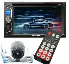 6.2" 2DIN Car Radio Stereo CD DVD Player Bluetooth Touchscreen AUX USB MP5 + CAM