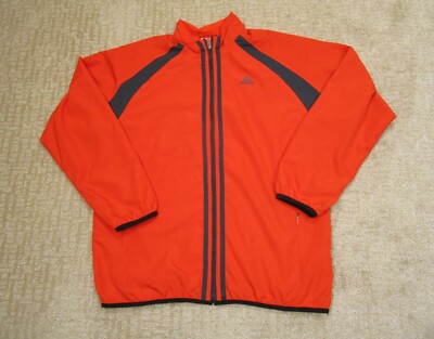 Adidas Jacket Boys Large Orange Youth Kids Track Soccer