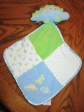 HTF/RARE Baby Essentials Dinosaur Rattle Security Blanket/Lovey