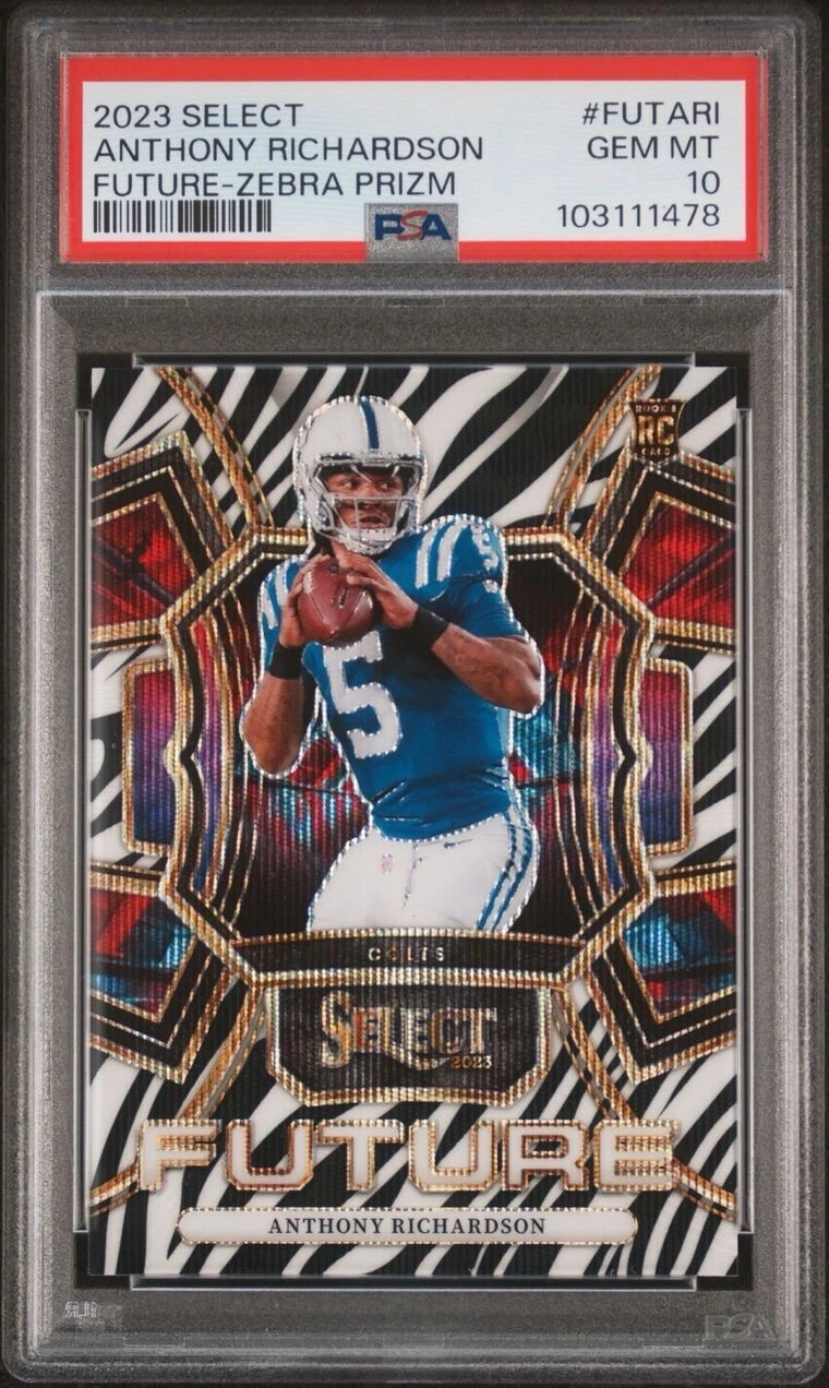 Anthony Richardson Panini Select Future #FUTARI Zebra