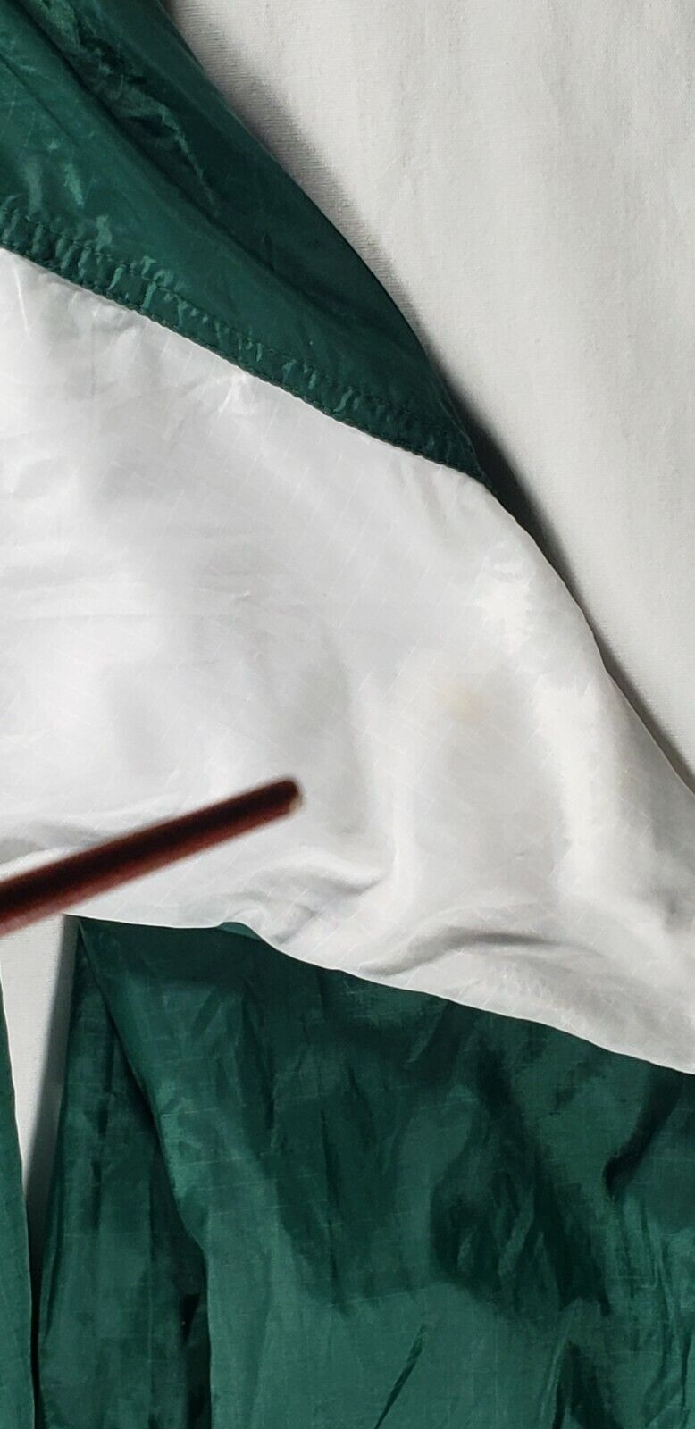 Giacca Vintage Fila Windbreaker New York Jets Color Way Bianco Verde Medium VINTAGE