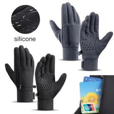Winter Gloves Touchscreen Warm Thin Liner Anti-Slip Gloves for Work Snow Driving