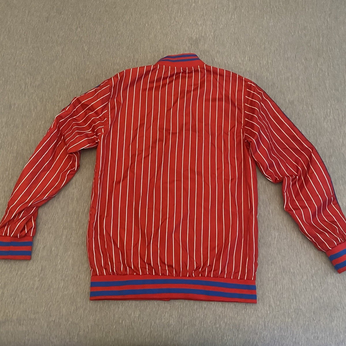 G-Net Windbreaker Jacket Red & White & Blue Striped