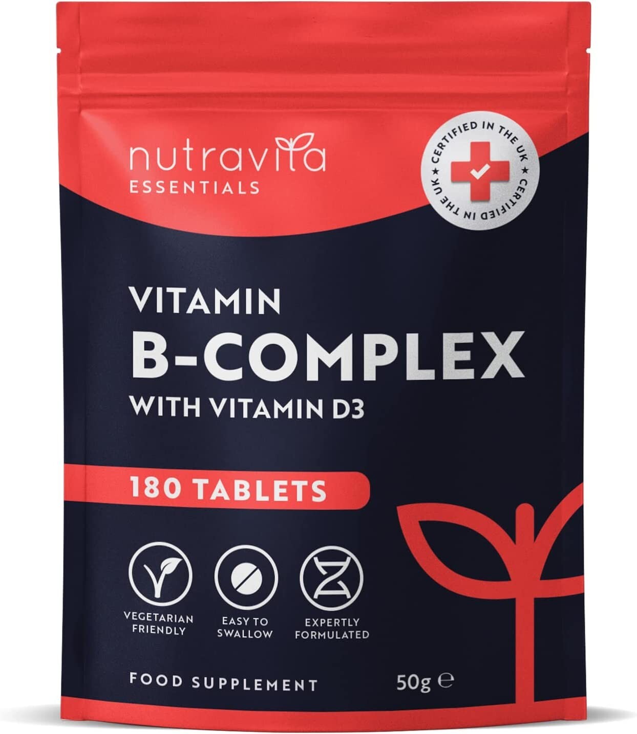 Vitamin B Complex x 180 All B Vitamins B1B2B5B6B12 *Reduction of